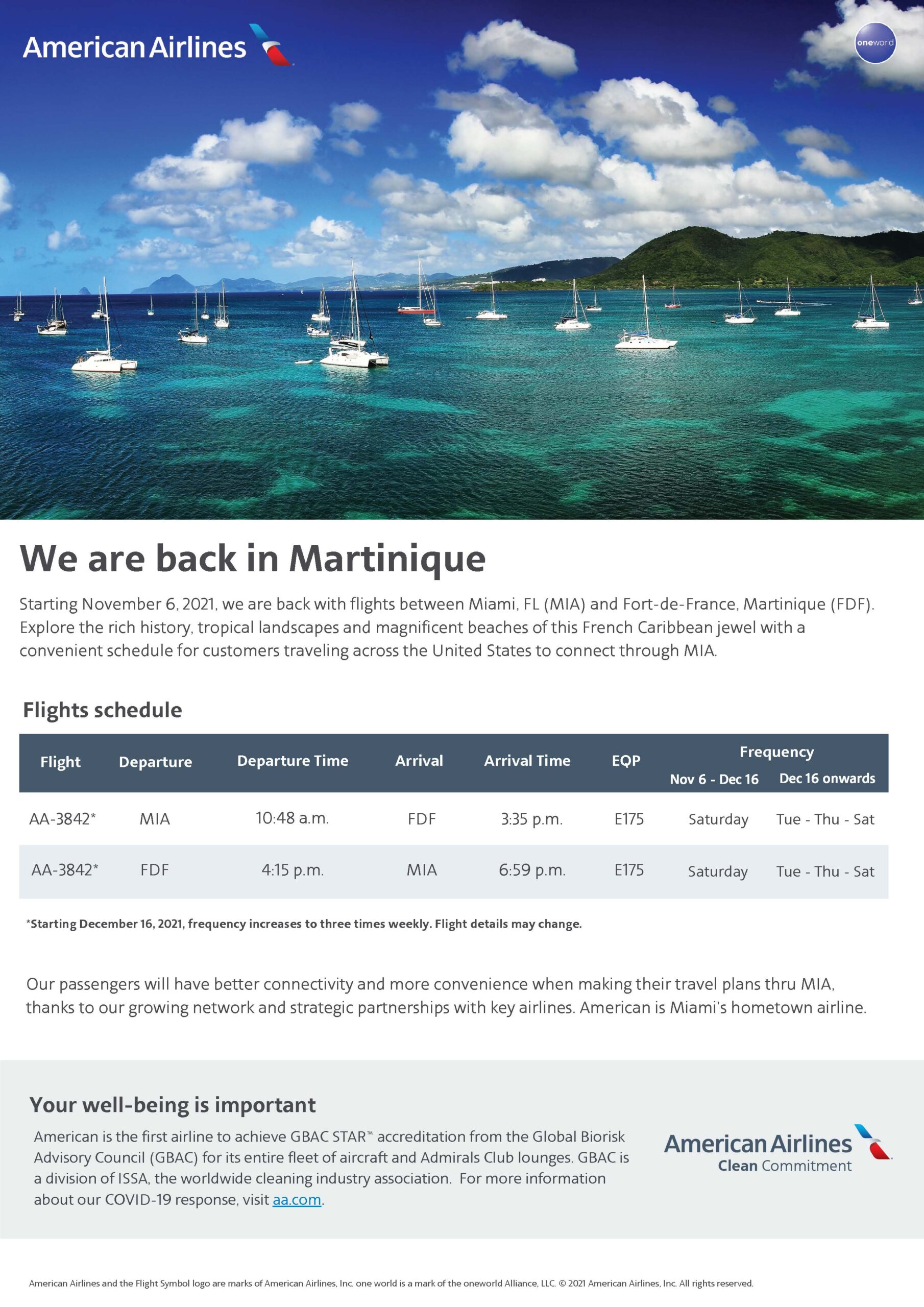 We are back in Martinique